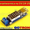 Zasilacz ładowarka usb 5V 2A z woltomierzem i portem USB
