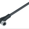 Sensor actuator cable, M8-cable socket, angled to open end, 3 pole, 5 m, PUR, black, 4 A, 79 3408 55 03