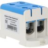 Blok rozdzielczy-odgałęźny 2x1-biegun AL/CU 16-95mm2 niebieski montaż płaski i na szynę TH WLZ35/2x95/n 48.295