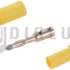 Wtyk banan bezp. 4mm 1065-Y 36A CAT III 1000V, żółty
