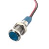 Kontrolka LED 8mm niebieska metalowa12V