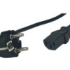 Przewód zasilający CEE7 IEC C13 - POSAC-C13-EUL18 czarny 1,8m