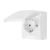 SIMON AQUACLICK Gniazdo pojedyncze z uziemieniem SCHUKO klapka w kolorze IP44 biały ACGSZ1C/11 KONTAKT SIMON