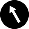 Button plate, round, symbol directions of movement, for pushbutton, 218174