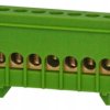 Listwa zerowa 7-modułowa 7x16mm² - zielona F2.0257