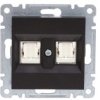 Lumina Gniazdo Komputerowe Podwójne Rj45 Kat.5E Utp Czarne Wl2123