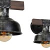 Kinkiet FARO BLACK / WOOD 1xE27 60W MLP6241 Milagro