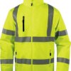 Kurtka ostrzegawcza wodoodporno-oddychająca z poliestru Stretch, KL. 3, kolor Żółty Fluo, rozmiar: 4XL, AREHVJA4X