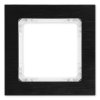 DECO Ramka uniwersalna pojedyncza - aluminium szczotkowane (ramka: czarna spód: biały) 12-0-DRA-1