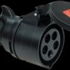 215-6X SHARK coupling - 16 A, 5p 6h - black