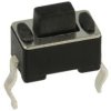 Mikroprzycisk; 3x6mm; 5mm; pan; 1,5mm; przewlekany (THT); 2 piny; czarny; OFF-(ON); bez podświetlenia; 50mA; 12V DC; 180gf; Howo