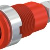 4 mm socket, threaded bolt, mounting Ø 12.2 mm, CAT III, red, 49.7043-22