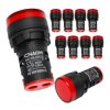 10x Czerwona Kontrolka LED AD16-22DS 22mm - Lampka Sygnalizacyjna Kontrolna