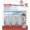 teas 58055-00004-20 POWERSTRIPS Hook Large Chrome Matt 2 pieces No Wall Damage