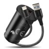Ładowarka samochodowa everActive CC-15QC z gniazdem USB QC3.0 18W + kabel USB-C 1m