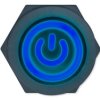 Panel pushbutton, 12mm, blue lighting
