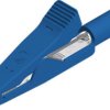 Alligator clip, blue, max. 4 mm, L 41.5 mm, CAT O, socket 2 mm, 930319102