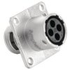 Złącze 4-pinowe Uchwyt ścienny Gniazdo Amphenol Industrial Żeńskie IP67 RT360
