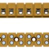 Terminal block, 5 pole, 2.5 mm², clamping points: 10, yellow, screw connection, 24 A, 0274120000
