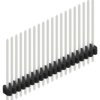 Pin header, 20 pole, pitch 1.27 mm, straight, black, 10060868
