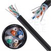 Kabel sieciowy F/UTP kat.6 skrętka 4x2x0,56mm zewnętrzny suchy PE czarny Molex