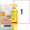 Avery-Zweckform L7567-25 Address Labels 210x297mm Transparent Polyester 25pc(s)