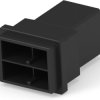 Plug housing, 4 pole, pitch 10.16 mm, straight, black, 1-917808-2