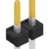 Pin header, 2 pole, pitch 2.54 mm, straight, black, 10058278