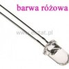 LED 5mm; różowa; jasność 600mcd