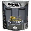 Ronseal 38796 10 Year Weatherproof Wood Paint Grey Satin 2.5 litre