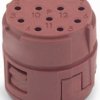 Contact insert, 12 pole, crimp connection, straight, 44420124