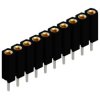 Socket header, 10 pole, pitch 2.54 mm, straight, black, BL 5 10 Z