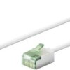 Ultra-elastyczny CAT 8.1 kabel krosowy, slim, U/FTP, biały - Długość kabla 0.25 m