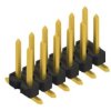 Pin header, 12 pole, pitch 2.54 mm, angled, black, 10059327