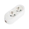 Gniazdo przedłużacza GN-270 Podwójne Z.U. BIAŁE / 9575