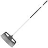 Fiskars 1027037 Leaf Broom Green Plastic Handle Durable Lightweight Design