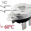 Termiczny wyłącznik; 20A/250V 60°C; NC podwójny