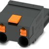 PCB connector, 3 pole, pitch 6.35 mm, straight, black, 1233108
