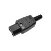Martin Kaiser 783/sw Hot Wire Connector 2+PE 10A Black 1piece for Heat Devices