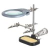 Trzecia ręka z lupą 2 x LED akrylowa soczewka ZD-10MB
