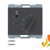 BERKER K.1 Regulator temperatury pomieszczenia 24V z wyłącznikiem stykiem zwiernym diodą LED antracyt mat lakierowany 20317106 H
