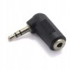 Adapter Aux Wtyk Jack 3.5 Stereo Gniazdo Jack Kątowy Vitalco