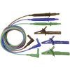 Cliff CIH29915 Safety Test Lead Set 4mm Plug 1.5m Blue/Green/Brown