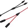 1x równoległa wtyczka złącza solarnego do 2x gniazda + gniazdo do 2x wtyczki TC-12195656 czarny, czerwony TRU COMPONENTS