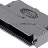 D-Sub connector housing, size: 4 (DC), straight 180°, cable Ø 3.5 to 11 mm, thermoplastic, shielded, silver, 09670370433