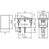 przełącznik klaw. SMRS1-1C3B, SPST, ON-OFF