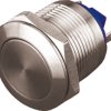 Vandal-proof pushbutton, 1 pole, silver, unlit , 2 A/36 V, mounting Ø 19 mm, IP65, PAV19ANFS0N