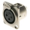Złącze XLR 3 -pinowe Montaż na panelu Żeński Naturalny