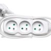 Przedłużacz 3-gniazda z/u 1,5m /H05VV-F 3G1/ biały P0311