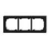 DECO Ramka 3 potrójna uniwersalna z tworzywa czarny mat 12DR-3 KARLIK